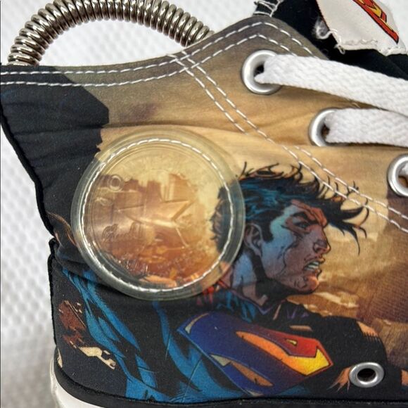 Converse All-Star and DC Comics Superman High-Top Sneakers Size 8 - Picture 2 of 12